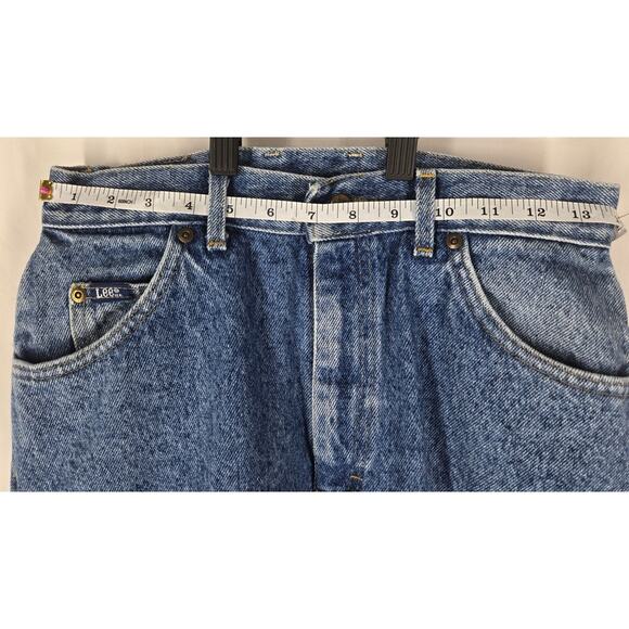 LEE VINTAGE WOMEN'S BLUE TAPERED RELAXED JEANS – SIZE 12 LONG (29.5" W x 33" I) - Picture 9 of 15